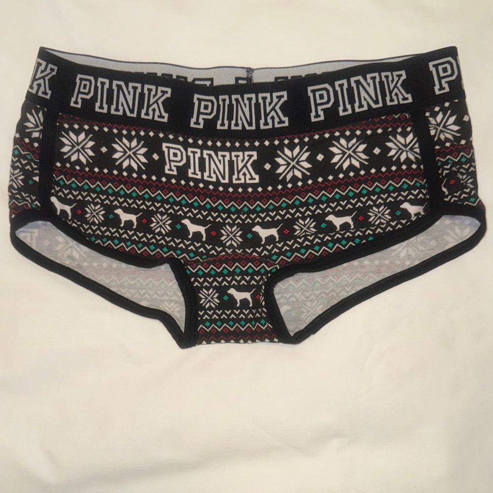 PINK Victoria's Secret Holiday Boyshorts